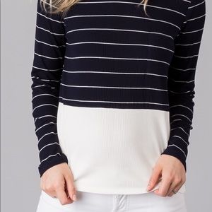 Rag Poets Striped Layer Tee